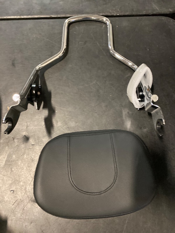 Photo 1 of Detachable Sissy Bar Passenger Backrest Rear Pad fit for Harley Davidson Touring Street Glide Road Glide Road King Electra Glide Ultra Limited 1997-2008 (Chrome)