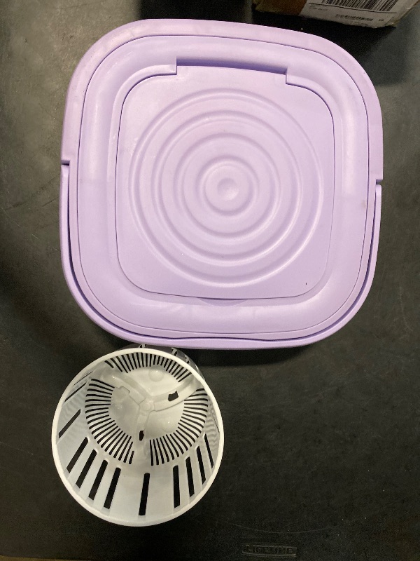Photo 1 of Portable Washing Machine, 8L High Capacity Mini Washer with 3 Modes Deep Cleaning Half Automatic Washt, Foldable Washing Machine with Soft Spin Dry for Socks, Baby Clothes, Towels, Delicate Items (Purple)
