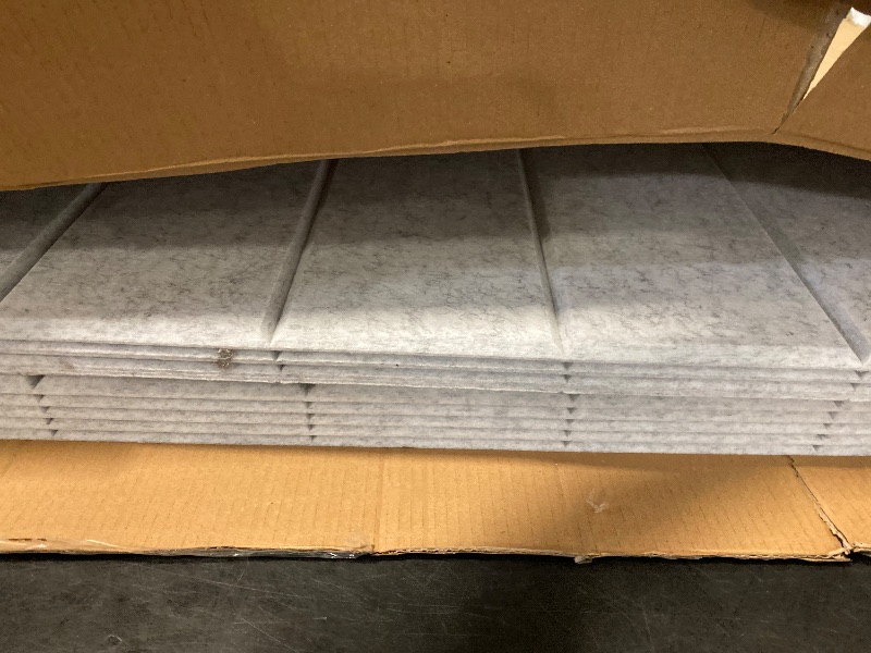 Photo 1 of Olanglab Acoustic Wall Panels 10 Pack, 48 x 24 per Acoustic Panels Sound Absorbing, Decorative Sound Panels for Home Studio and Office, Gray Horizontal Design