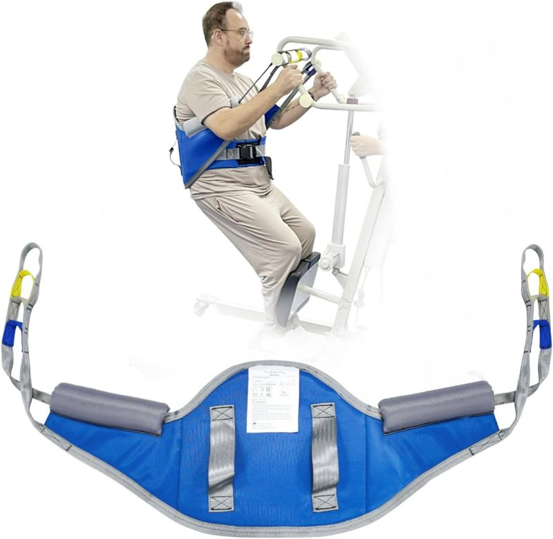 Photo 1 of Sit to Stand Patient Lift Sling with Pad,Stand Assist Sling for Patient Transfer,Soft Back Support SWF 500lb (Medium)