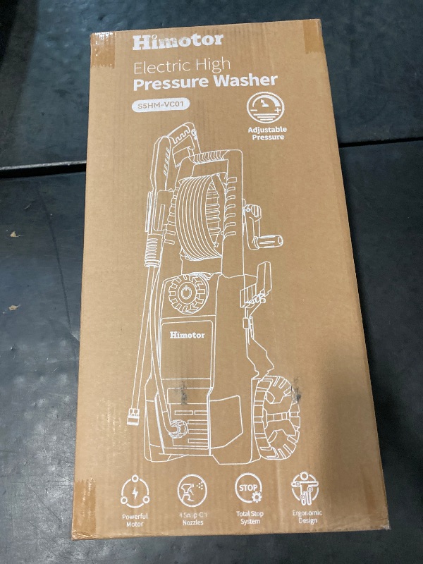 Photo 1 of Pressure Washer with Adjustable PSI Switch, 4500PSI Max 3.0 GPM Electric Power Washer with 5 Nozzles & 500ml Foam Cannon, Portable High Pressure Washer for Cars, Fences, Patios and Driveway Cleaning
