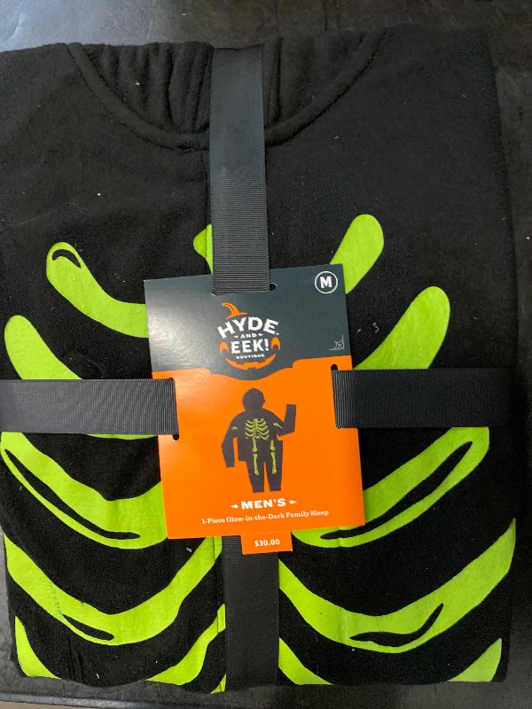 Photo 1 of Size M Hyde and Eek Men's Halloween Skeleton Glow in the Dark 1 Piece Pajama 