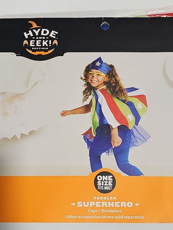 Photo 1 of One size Age 2-5 Years New Hyde & Eek, Toddler Superhero Cape and Headpiece, OSFM,