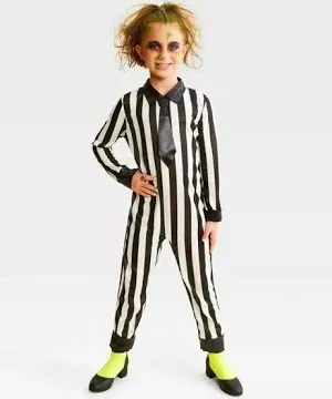 Photo 1 of Size S Boys Girls Hyde & Eek Striped Jumpsuit Costume Size S M L Beetlejuice Clown NWT