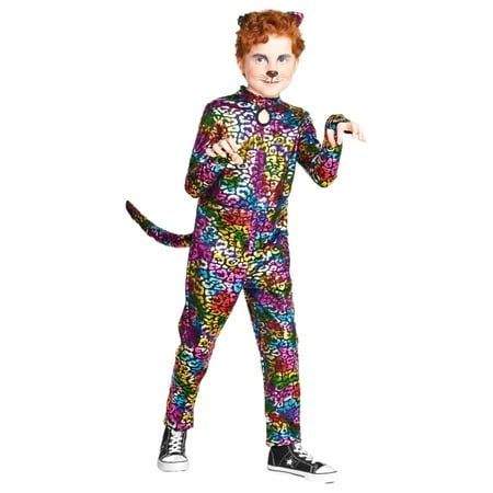 Photo 1 of Size S Hyde & Eek Girls & Boys Colorful Metallic Wild Cat Jumpsuit Costume M (8)