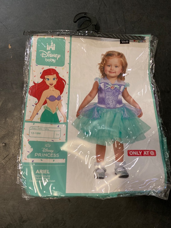 Photo 1 of Size 12-18 months Disney Baby Girls Ariel Purple Tutu Dress Little Mermaid Costume 12-18 Months