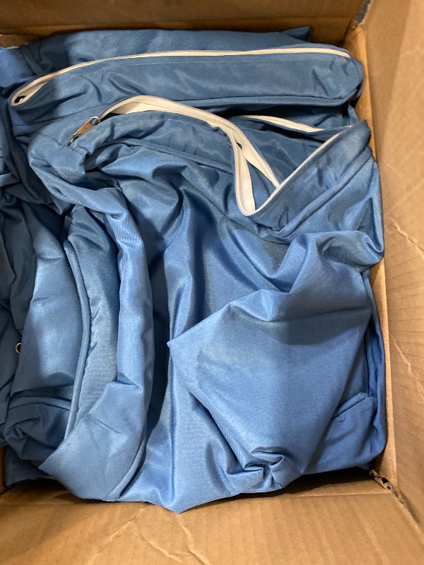 Photo 1 of 14 PCS Outdoor Cushion Covers Patio Cushion Slipcovers Replacement Waterproof with Zipper for 6-Seater Outdoor Furniture Cushion Covers(Blue,23.6 * 23.6 * 3.15 inches)