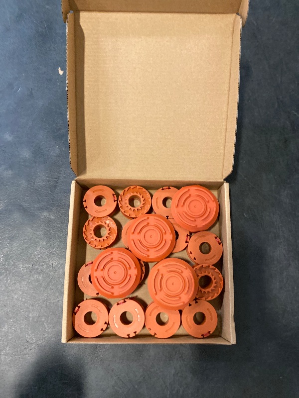 Photo 1 of Eventronic 20 Pack WA0010 Trimmer String Compatible with Worx Weed Eater, 0.065" Autofeed Replacement Spool Trimmer Line for Worx Weed Eater (16 Line Spools + 4 Cap)