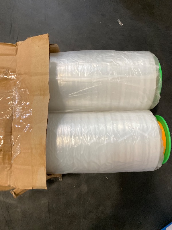 Photo 1 of 2-Pack Clear Stretch Wrap 18" x 1000 Feet 80 Gauge Industrial Strength with Plastic Handle, Plastic Pallet Supplies Durable Self-Adhering for Packing, Moving, Heavy Duty Shrink Film Rolls