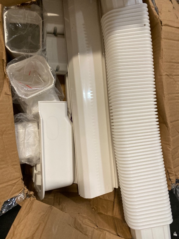 Photo 1 of 3" 10Ft Mini Split Line Set Cover,PVC line Set Cover kit for mini Split with Flexible Duct,Decorative Air Conditioner, HAVC and Heat Pumps, White