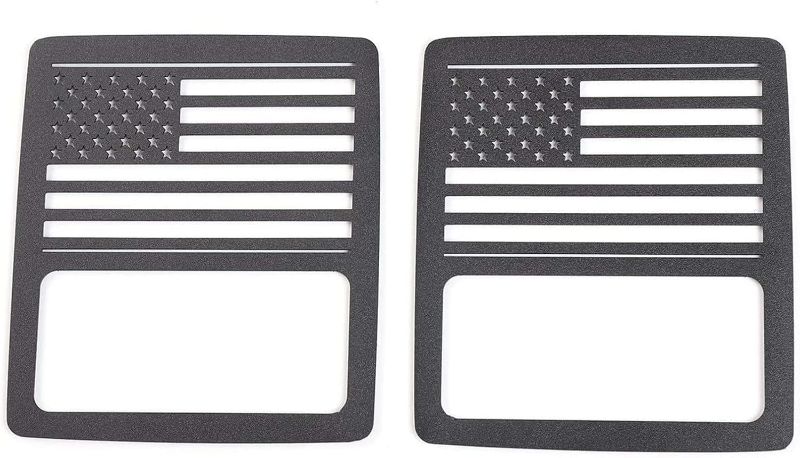 Photo 1 of JeCar Tail Light Cover US Flag Taillight Guard Compatible with Jeep Wrangler 2018-2023 JL & Unlimited (Factory OEM Halogen Tail Light ONLY)