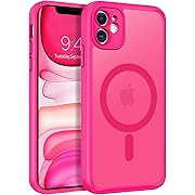 Photo 1 of BENTOBEN for Magnetic iPhone 11 Phone Case, [Compatible with Magsafe] Slim Fit Matte Design Shockproof Bumper Protective Drop Protection Girls Women Boys Men Cute Cover for iPhone 11 6.1", Hot Pink