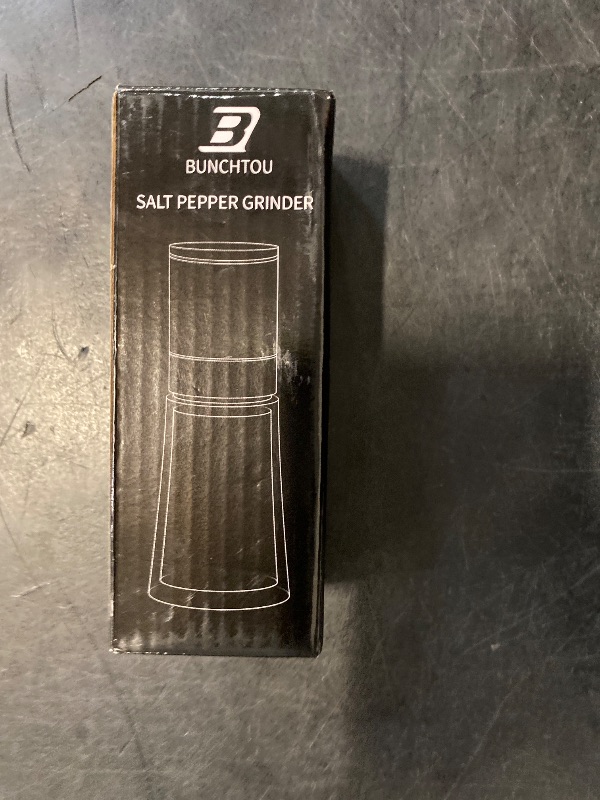 Photo 1 of Original Stainless Steel Pepper Grinder or Salt Mill 1pk - Coarseness Adjustable Sea Salt Grinder or Pepper Mill Grinder - Small Manual Salt Pepper Shakers with Glass Container