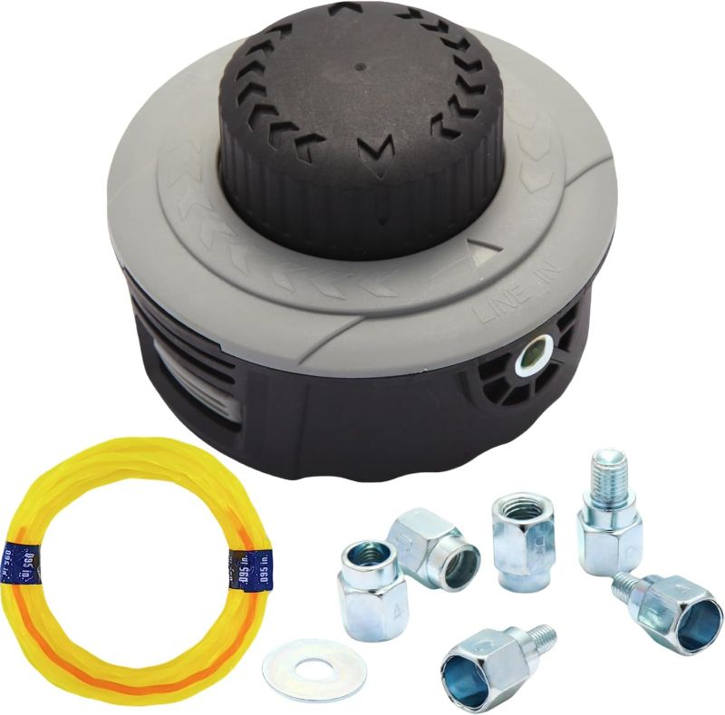 Photo 1 of H02  Eater Head Universal Trimmer Head String Trimmer Head Bump Feed Weed Wacker Head Grass Trimmer Head Replacement for Weed Warrior, Echo, Husqvarna, Comes with .095 Trimmer Line