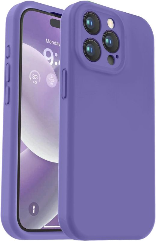 Photo 1 of Vooii Compatible with iPhone 16 Pro Max Case, Liquid Silicone Upgrade [Camera Protection] [Soft Anti-Scratch Microfiber Lining] Shockproof Phone Case for iPhone 16 Pro Max color Iris 