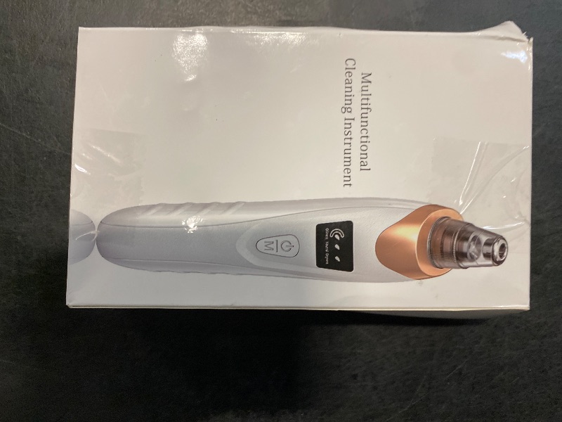 Photo 1 of 2025 Pore Vacuum, USB Rechargeable Blackhead Remover Vacuum,3 Levels Adjustable Pore Vacuum Blackhead Remover, with 5 Suction Power,6 Probes,Face Vacuum Pore Cleanser for Women & Men White