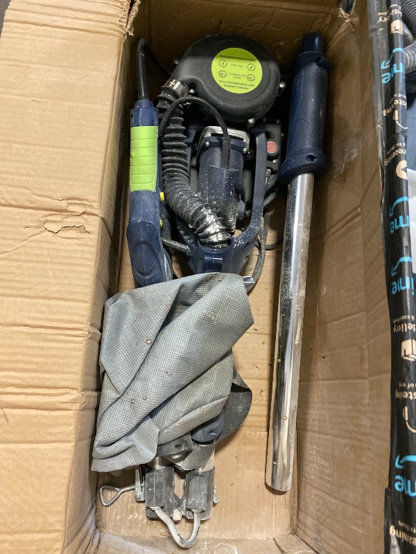 Photo 1 of Drywall Sander with Vacuum Dust Collector(02/11/2025 Upgraded) 8-Amp Popcorn Ceiling Removal Tool with 7 Variable Speed 800-1800RPM, Extendable Handle, LED Light,12pcs Sanding Discs, Navy Blue