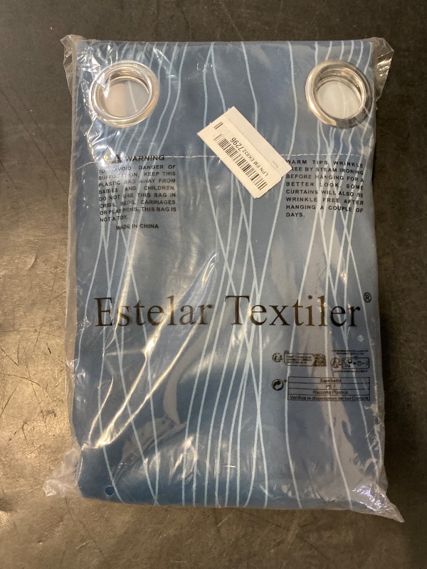 Photo 1 of Estelar Textiler Blackout Curtains 90 Inches Long 2 Panels, Navy Blue and Greyish White Thermal Insulated Energy Saving Ombre Drapes for Bedroom,Light Blocking Grommet Curtains for Living Room,52Wx90L