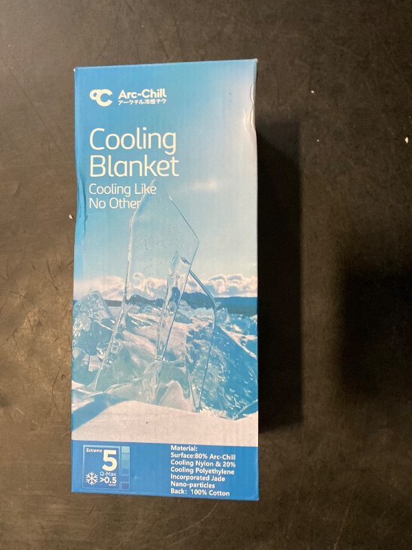 Photo 1 of Marchpower Arc-Chill Cooling Blanket for Hot Sleepers - Twin Size, Japanese Cooling Fiber Absorbs Body Heat, Lightweight Soft Cold Blanket for Summer Sleeping