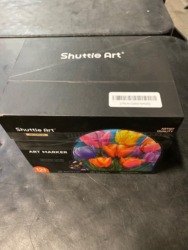 Photo 1 of Shuttle Art 22 Colors Alcohol Markers, Colors Dual Tip Art Marker Set Plus 1 Colorless Blender with Marker Case Perfect for Illustration Students Adult Coloring Sketching