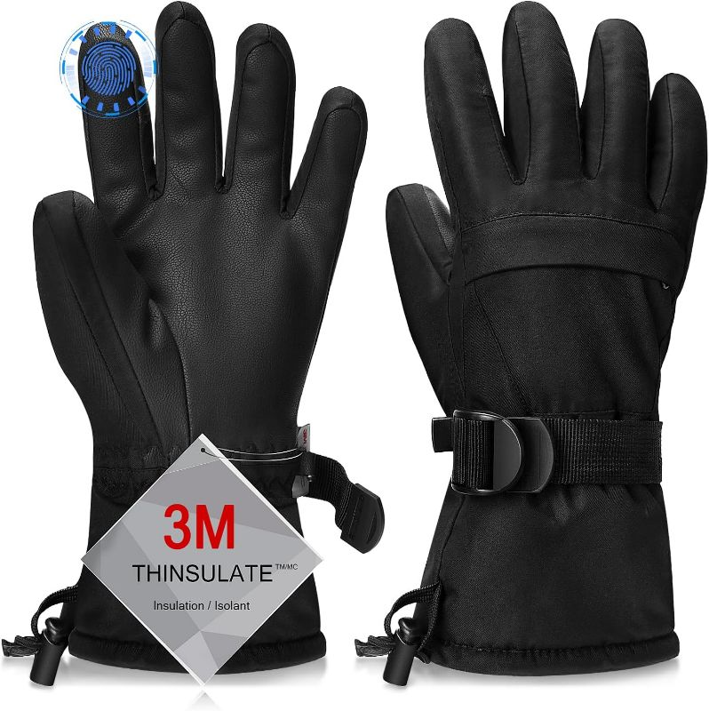 Photo 1 of Ski Gloves, Warmest Waterproof and Breathable Snow Gloves for Cold Weather, Fits Both Men & Women,for Parent Child Kids Outdoor