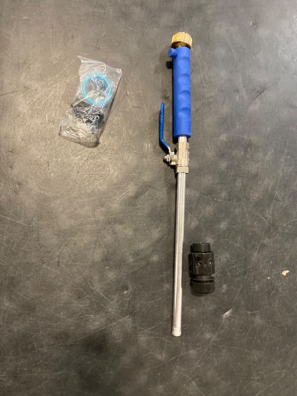 Photo 1 of High Pressure Power Washer wand, Hydro Jet Water Hose Nozzle,Watering Sprayer Cleaning Tool, Wand Lance for Gutter Patio Car Pet Window Glass Blue