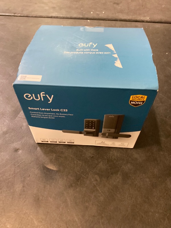 Photo 1 of eufy Smart Lock C33, Keypad Door Lock with Handle, Fingerprint Door Knob, Keyless Entry Door Lock for Front Door and Bedrooms, Electronic Deadbolt, Wi-Fi, Remote App Control, IP53 Waterproof, Black