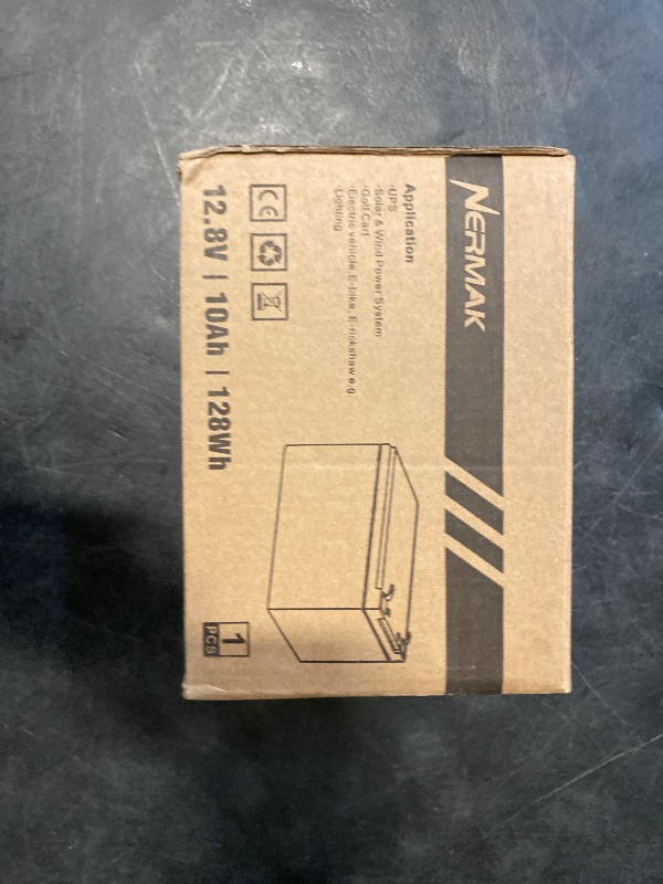 Photo 1 of NERMAK 12V 10Ah Lithium LiFePO4 Deep Cycle Battery, 2000+ Cycles Rechargeable Battery for Solar/Wind Power, Small UPS, Lighting, Power Wheels, Fish Finder and More, Built-in 10A BMS