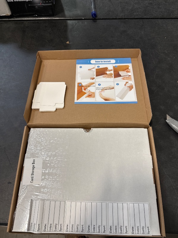 Photo 1 of Top Loader Box 3-Pack-3200 Count/Sports Card Box, Labels for Trading Card/TCG/Magic/Mtg storage and Organizer/Card Box Cardboard For Top Loads Card and Standard Card