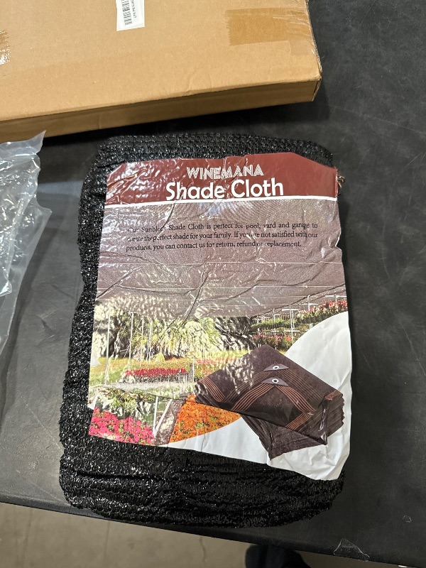Photo 1 of winemana 50% Black Shade Cloth, 10 x 20 FT Durable Mesh Tarp with Grommets, Garden Sunblock Shade Cloth Shading Antifreezing for Plants Cover, Greenhouse, Barns Kennel, Patio, Tomatoes