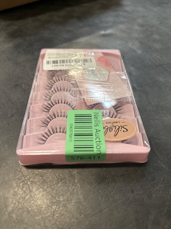 Photo 1 of Eyelashes Natural Cat Eye Lashes Wispy C Curl 16mm Strip Lash False Eyelashes Fluffy Eye Lashes 3D Volume Wispy Eyelash Siligli 7 Pair