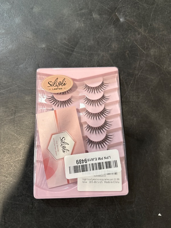 Photo 1 of Eyelashes Natural Cat Eye Lashes Wispy C Curl 16mm Strip Lash False Eyelashes Fluffy Eye Lashes 3D Volume Wispy Eyelash Siligli 7 Pair