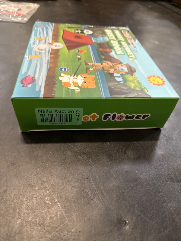 Photo 1 of Busy Book for Toddlers 1-3 Montessori Plane Toys Busy Board for 1 Year Old with Fishing Game Finger Puppet Motor Skill Educational Learning Quiet Activity Sensory Book, 1 2 3 4 Boy Girl Birthday Gift
