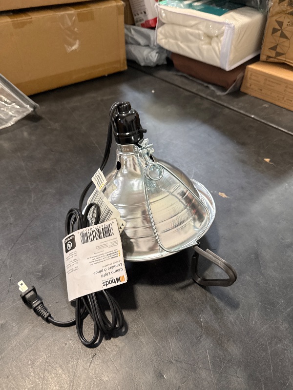 Photo 1 of Woods Clamp Lamp Light with Aluminum Reflector; 150W; UL Listed; 6- Foot Cord