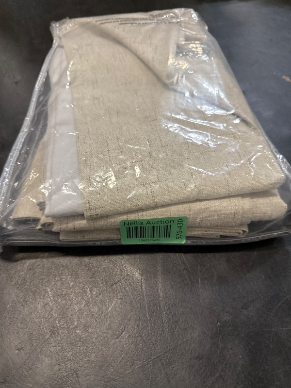 Photo 1 of H.VERSAILTEX Primitive Linen Curtains 100% Blackout Curtain Drapes Burlap Curtains with White Thermal Insulated Liner, Grommet Top Drapes Living Room/Bedroom (2 Panels, 42 x 63 Inch, Natural)