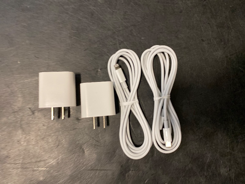 Photo 1 of iPhone Charger, 2 Pack 20W USB C Fast Wall Charger Block with 2 Pack 6 FT USB-C to C Cable for iPhone 16 15/15 Plus/15 Pro/15 Pro Max/iPad Pro/Air/Mini, Galaxy, AirPods Pro