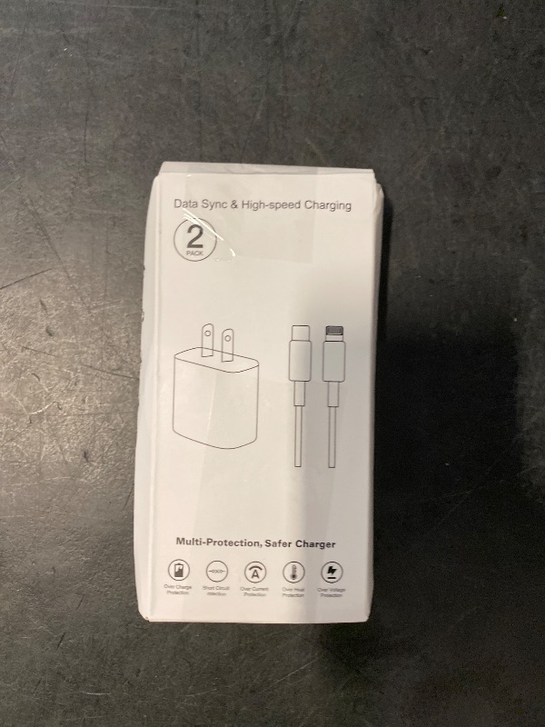 Photo 1 of iPhone Charger, 2 Pack 20W USB C Fast Wall Charger Block with 2 Pack 6 FT USB-C to C Cable for iPhone 16 15/15 Plus/15 Pro/15 Pro Max/iPad Pro/Air/Mini, Galaxy, AirPods Pro