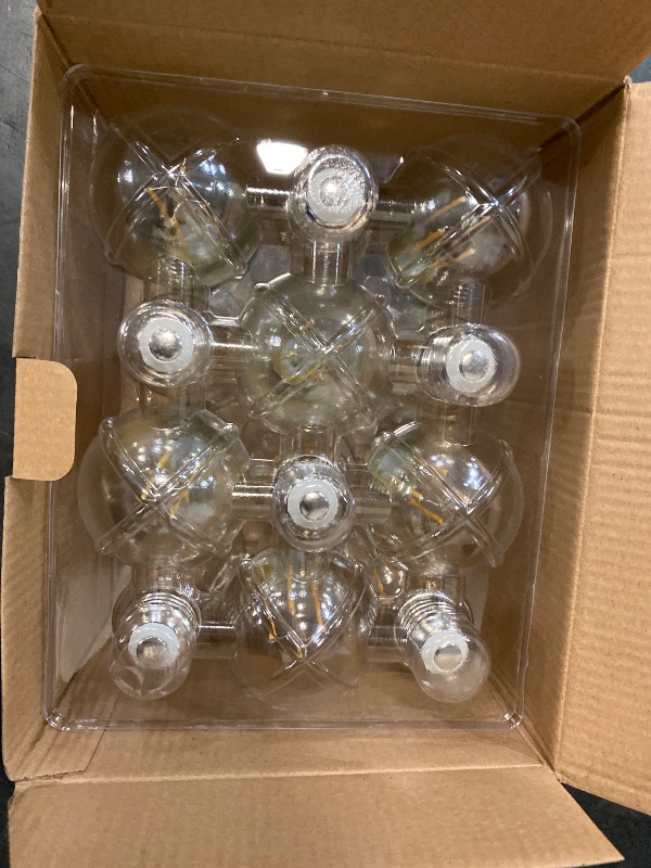 Photo 1 of 12-Pack Vintage 7W ST58 LED Edison Light Bulbs 60W Equivalent, 850Lumens, 3000K Soft Warm White, E26 Base LED Filament Bulbs, CRI90+, Antique Glass Style Great for Home, Bedroom, Office, Non-Dimmable