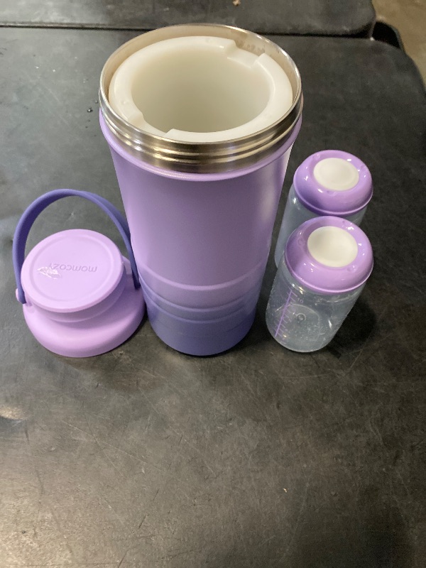 Photo 1 of Momcozy 22oz Portable Breast Milk Cooler for Outdoor, Life Saver with 360° Total Cooling for 24 Hours, Larger Capacity Travel Breastmilk Chiller with 2pcs Baby Bottles for Breastmilk Storage, Purple