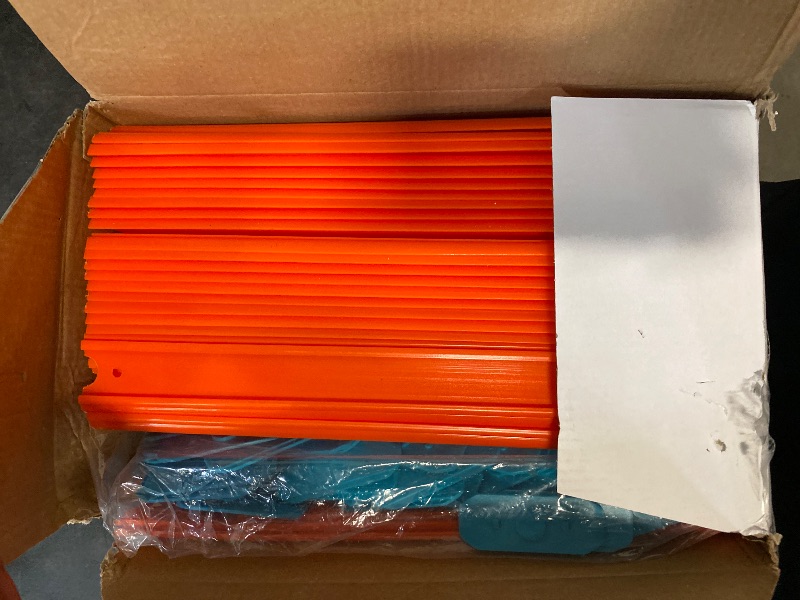 Photo 1 of Replacement Track Set Builder Pieces for Hot Wheels Toy Cars 86-Piece Straight Track Set, Connectors Included, 40 Feet of Track