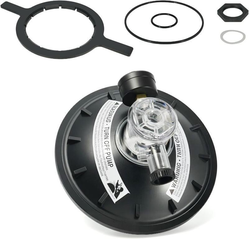 Photo 1 of 8-1/2 inch Black Buttress Thread Closure 154856 Compatible with Pen-tair Triton Pool and Spa Sand Filter TR100 TR140 TR100C TR140C TR100C-3 TR140C-3