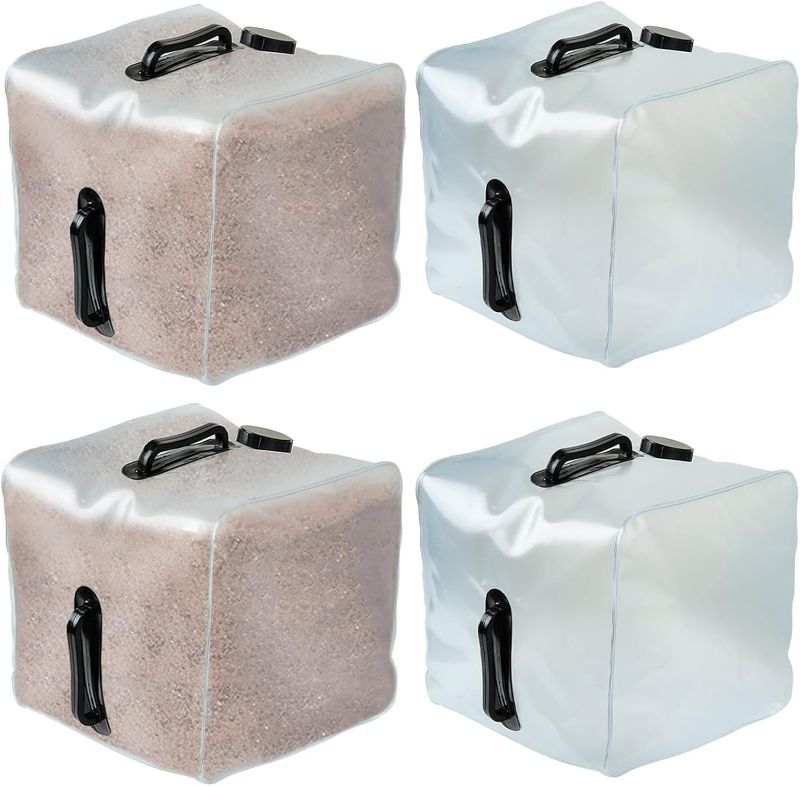 Photo 1 of 4 Pack Pool Ladder Weights for Above Ground Pools, Heavy Duty Plastic Pool Weights Sand Bags for Ladders, Fillable Pool Step Weights, The Anchor Pool Stairs Weights for Swimming Entry Systems