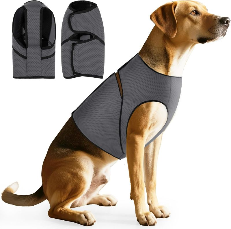 Photo 1 of Size XL Dog Anxiety Vest/Shirt - Breathable Calming Jacket for Thunderstorms, Fireworks & Separation Relief, Soft Pressure Pet Wrap with Mesh Design for Indoor/Outdoor Use, Travel, and Vet Visits