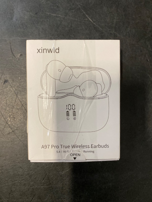 Photo 1 of Wireless Earbuds, Bluetooth 5.4 Headphones in Ear with 4 ENC Noise Cancelling Mic, New Wireless Earphones HiFi Stereo Deep Bass 40H Playtime, In-Ear Bluetooth Earbuds LED Display IP7 Waterproof, White