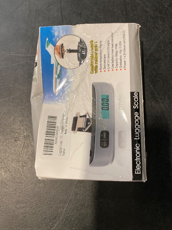 Photo 1 of Luggage Scale, 110lb Luggage Weight Scale with 4 Unit Switching Functions&LED Display, Luggage Scale Travel Digital for Weighing Luggage, Backpacks, Packages and Markets
