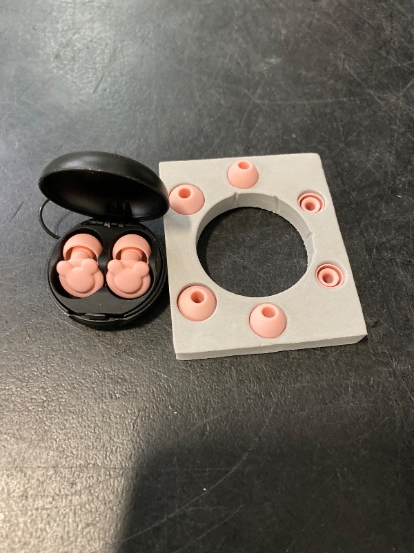 Photo 1 of Ear Plugs for Sleeping Noise Reduction, Hearing Protection Ear Plugs for Sleep, snoring, Study, Super Soft with 8 Ear Tips in XS/S/M/L (Light Pink, One Size)