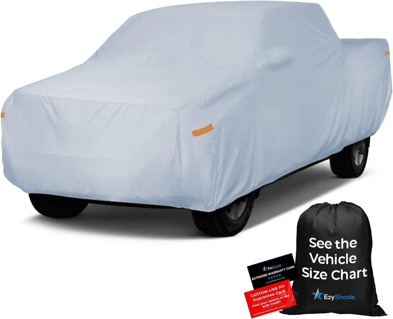 Photo 1 of EzyShade 10-Layer Truck Cover Waterproof All Weather [See Vehicle SIZE CHART for Accurate Fit] Full Outdoor Pickup Truck Covers for Ford F150 Colorado RAM. Sun Wind Rain. Size T3 (See SizeChart)