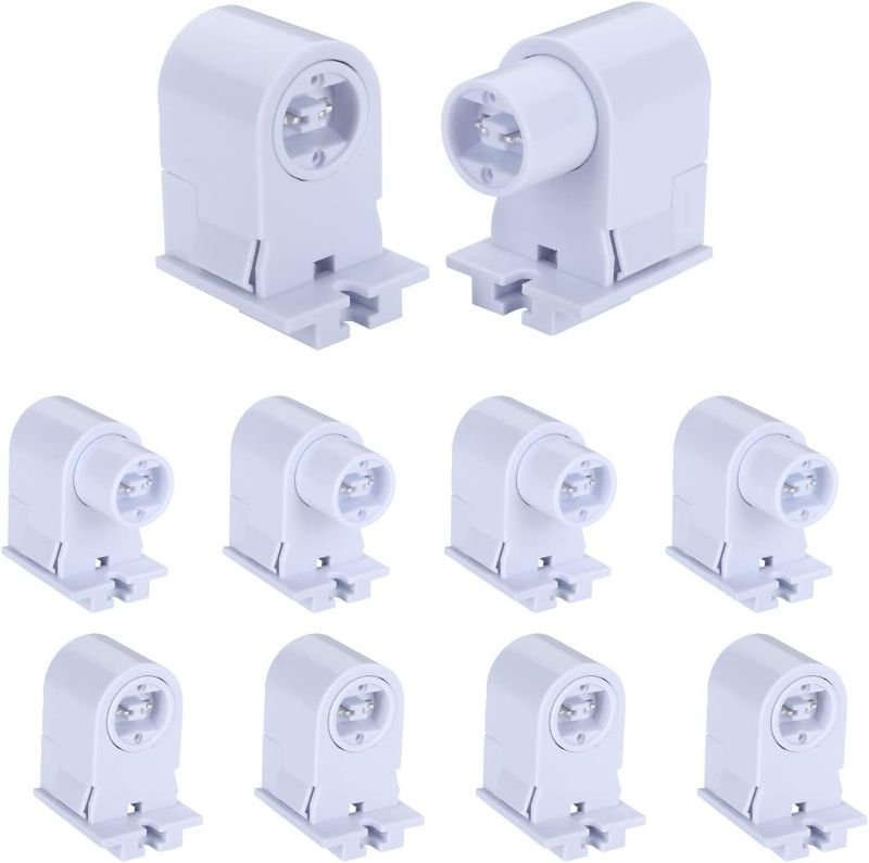 Photo 1 of R17D/HO Tombstone Base Holder Socket Connector T8/T10/T12 8ft LED Light Replacement Fluorescent Plunger Lampholder Adaptor 4 Pairs