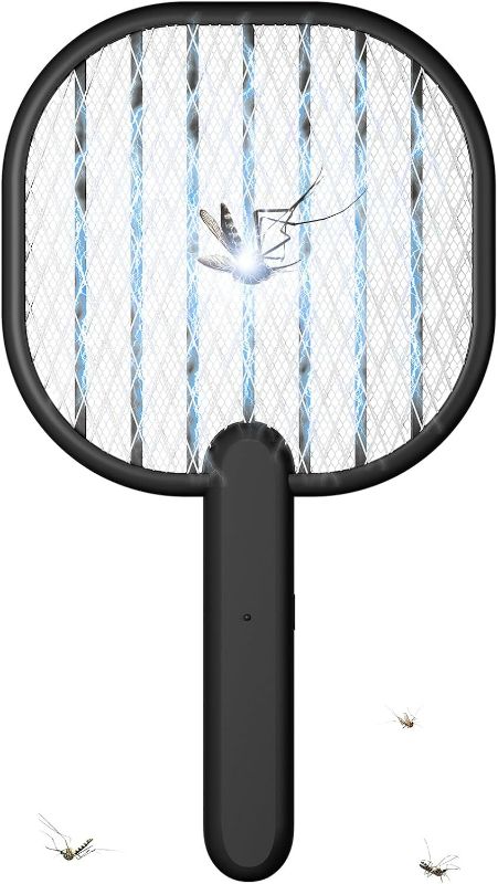 Photo 1 of Electric Fly Swatter Mosquito Zapper: BUZZKICK Bug Zapper Racket with 3500V Powerful Battery Powered Handheld Electronic Fly swatter for Indoor Outdoor Use, 2AA Battery Required (Not Included)