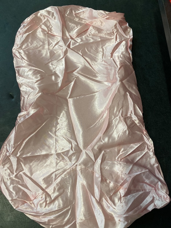 Photo 1 of Satin Pillowcase for Cervical Pillow, Pink Silky Cervical Pillow Case Contour Pillow Case Cover with Zipper, Smooth Ergonomic Pillowcase for Neck Pillow Cover
